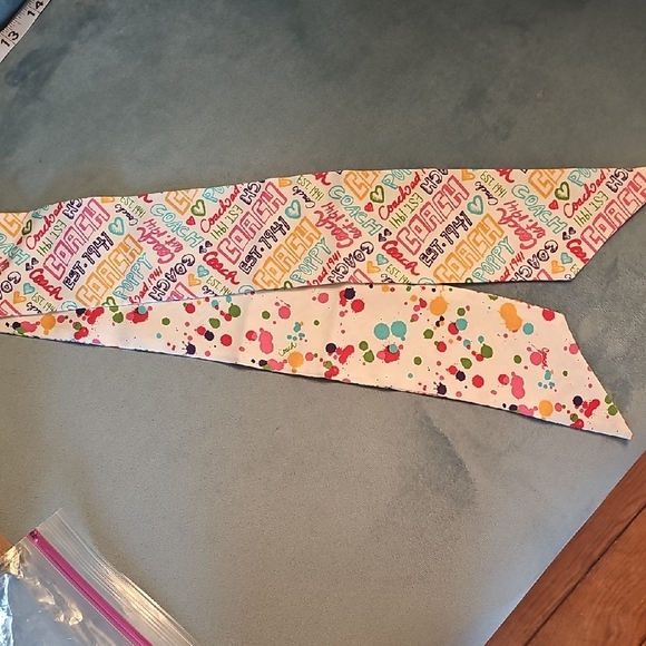 Coach Multicolor Splatter Print Silk Scarf - Picture 1 of 4